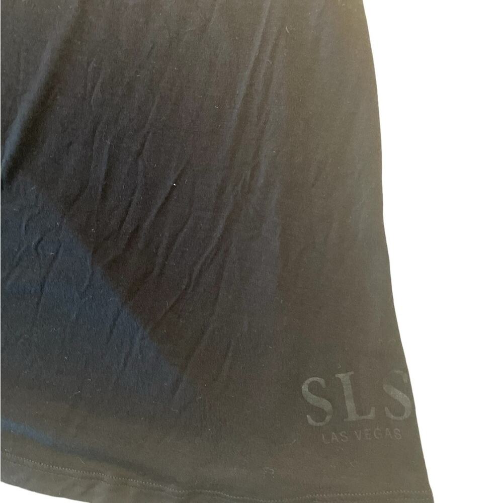 ✨ LAGACI Black Lace Up Coverup Mini Dress M SLS Las Vegas Resortwear EUC 🖤 - Picture 6 of 7